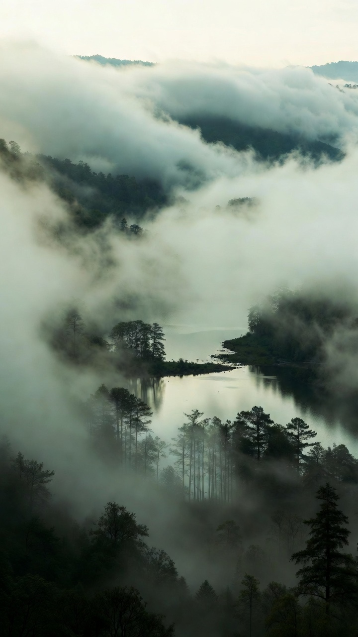 Foret Avec Brouillard