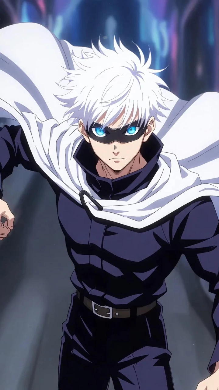 Gojo Satoru Cheveux Blancs Cape Mobile