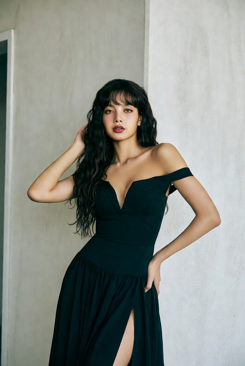 Kpop Lalisa Manobal Blacklpink Robe De Soiree