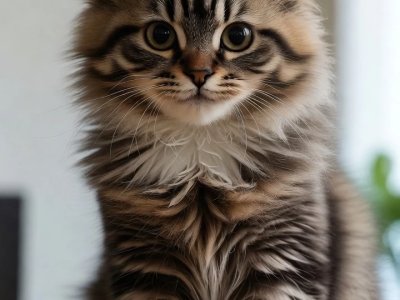 Chaton Tigre Pelage Doux Mobile