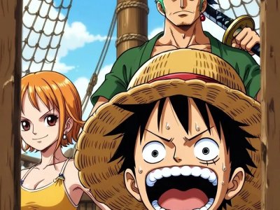Anime Personnages Onepiece Navire Aventure Mobile