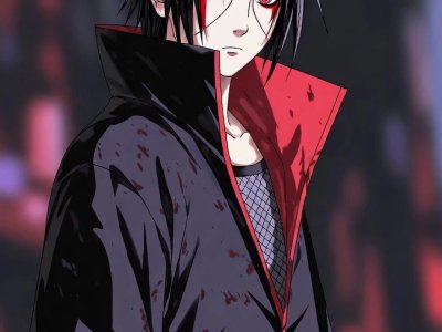 Itachi Uchiha Cape Noire Yeux Rouges Mobile