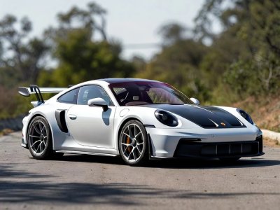 Porsche 911 Gt3 Voiture Sport Blanche Route Nature Mobile